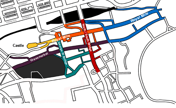 Map of Edinburgh Old Town