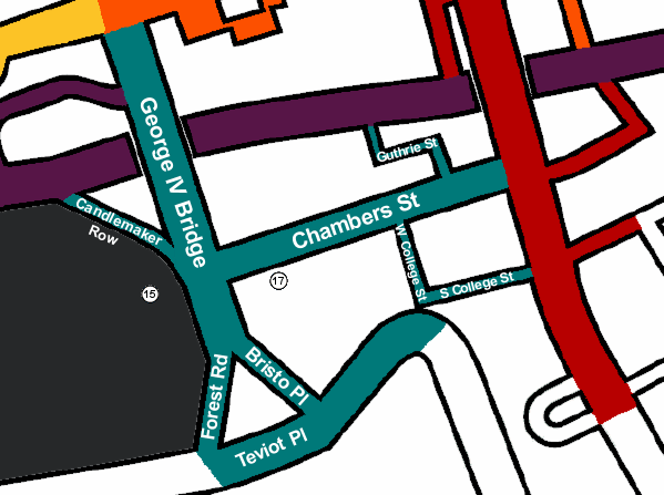 map of Edinburgh Vistors Attractions George fourth bridge